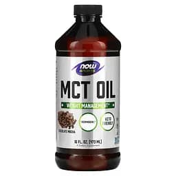 Олія МСТ Now Foods для схуднення MCT Oil Sports смак шоколадного мокко 473 мл