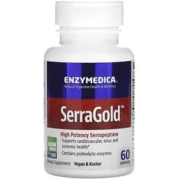 Серрапептаза Enzymedica SerraGold High Potency Serrapeptase 60 капсул