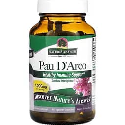 Кора Мурашиного дерева Nature's Answer Pau D'Arco 1000 мг 90 вегетаріанських капсул