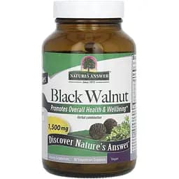 Чорний горіх Nature's Answer Black Walnut 1500 мг 90 вегетаріанських капсул