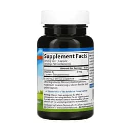 Вітаміни Carlson Laboratories Vitamin K2 MK-4 60 caps (1086-2023-10-4553) - мініатюра 2