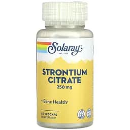 Дієтична добавка Solaray Strontium Citrate 250 мг 60 вегетаріанських капсул