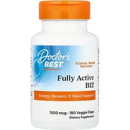 Вітамін В12 метилкобаламін Doctor's Best Active B12 1500 мкг 180 капсул