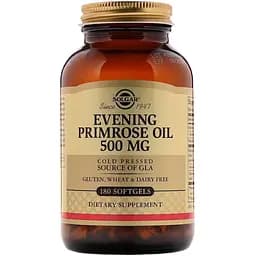 Масло примули вечірньої Solgar Evening Primrose Oil 500 мг 180 желатинових капсул