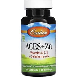 Вітаміни А, С, Е та цинк Carlson Labs Aces + Zn 60 капсул