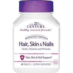 Вітаміни та мінерали 21st Century Hair Skin & Nails Advanced Formula 50 таблеток