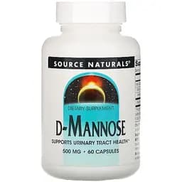 Натуральна добавка Source Naturals D-манноза 500 мг 60 капсул