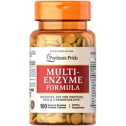 Натуральна добавка Puritan's Pride Multi Enzyme Formula 100 таблеток
