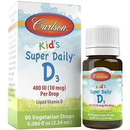 Вітаміни та мінерали Carlson Labs Kid's Super Daily D3, 2.54 мл