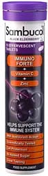 Натуральна добавка Sambucol Black Elderberry Immuno Forte, 15 шипучих таблеток