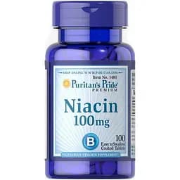 Вітаміни та мінерали Puritan's Pride Niacin 100 мг 100 таблеток
