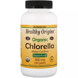 Органічна Хлорела Healthy Origins Chlorella 500 мг 720 таблеток