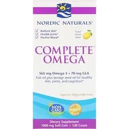 Омега Nordic Naturals Complete Omega комплекс з лимоном 1000 мг 120 гелевих капсул - мініатюра 2