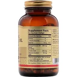 Масло примули вечірньої Solgar Evening Primrose Oil 500 мг 180 желатинових капсул - мініатюра 2