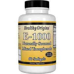 Вітамін E Healthy Origins 1000IU 60 желатинових капсул