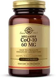 Натуральна добавка Solgar Megasorb CoQ-10 60 mg, 120 капсул