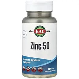 Цинк KAL Zinc 50 mg, 60 таблеток
