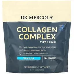 Колагеновий комплекс типів l ll та lll Dr. Mercola Collagen Complex ваніль 5 г 309 грам