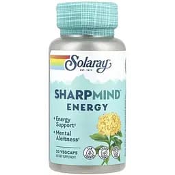 Ноотропи для енергії Solaray SharpMind Nootropics Energy 30 веганських капсул