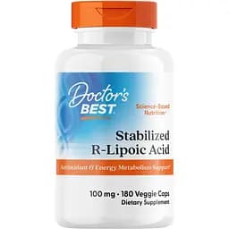 R-ліпоєва кислота Doctor's Best R-Lipoic Acid 100 мг 180 капсул