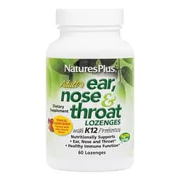 Вітаміни та мінерали NaturesPlus Adults Ear Nose & Throat 60 льодяників Тропічні ягоди з вишнею