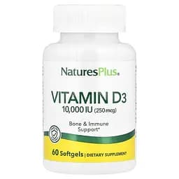 Вітамін D3 NaturesPlus Vitamin D3 250 мкг 60 гелевих капсул