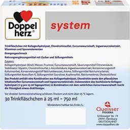 Харчова добавка Doppelherz System Колаген 11.000, Куркума + Імбир 750 мл (25 мл x 30 флаконів) - мініатюра 4