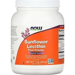 Натуральна добавка Now Sunflower Lecithin 454 г