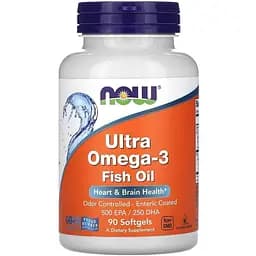 Жирные кислоты Now Ultra Omega-3 90 капсул
