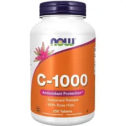 Витамины и минералы Now Vitamin C-1000 250 таблеток