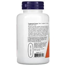 Натуральна добавка NOW Black Cumin Seed Oil 1000 mg, 60 капсул - мініатюра 3