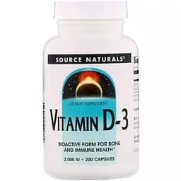 Вітаміни та мінерали Source Naturals Vitamin D3 2000 IU 200 капсул