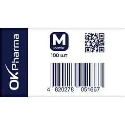 Рукавички оглядові OK Pharma Normal нітрилові нестерильні розмір M 100 шт. - мініатюра 2