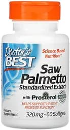 Натуральна добавка Doctor's Best Saw Palmetto with eUromed, 60 капсул