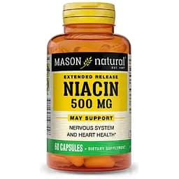 Ніацин Mason Natural пролонгованої дії 500 мг 60 капсул