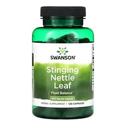 Лист кропиви Swanson Stinging Nettle Leaf 400 mg 120 caps (1086-2023-10-4066)