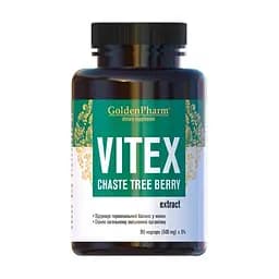 Натуральна добавка Golden Pharm Vitex 500 mg, 90 вегакапсул