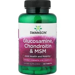 Комплекс для суглобів Swanson Glucosamine Chondroitin & MSM Higher Strength 120 таблеток - мініатюра 1