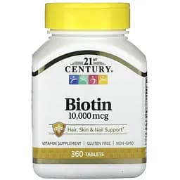 Біотин 21st Century Biotin 10000 мкг 360 таблеток