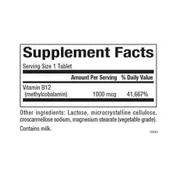 Вітаміни Natural Factors B12 Methylcobalamin 1000 мкг 180 пігулок - мініатюра 2