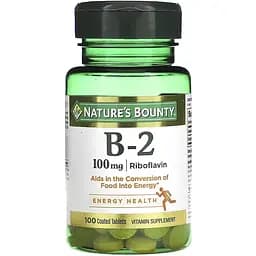 Витамин B2 Nature's Bounty Vitamin B2, 100 мг 100 таблеток