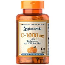 Вітаміни Puritans Pride vitamin C 1000 мг with Bioflavonoids and Rose Hips 100 капсули