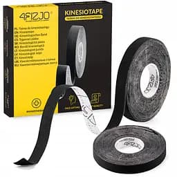 Лента кинезиологическая (кинезио тейп) 4FIZJO 1 см x 5 м Black (P-5905973400787)