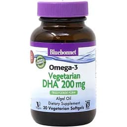 Жирні кислоти Bluebonnet Nutrition Natural Omega-3 Vegetarian DHA 200 мг 30 вегакапсул