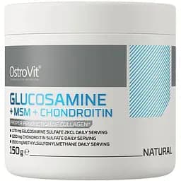 Препарат для суглобів і зв'язок OstroVit Glucosamine+MSM+Chondroitin Без смаку 150 г