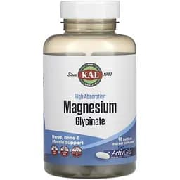 Магній гліцинат KAL High Absorption Magnesium Glycinate високої засвоюваності 315 мг 90 желатинових капсул