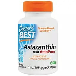 Астаксантин Doctor's Best Astaxanthin AstaPure 6 мг 30 капсул