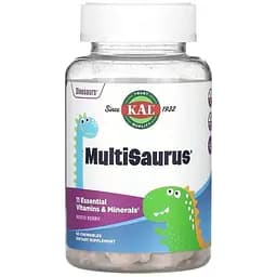 Витамины для детей KAL MultiSaurus, 60 жевательных таблеток - Ягоды, виноград и апельсин