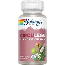 Поддержка вен с конским каштаном Solaray CircuLegs Circulation Support 200 мг 60 вегетарианских капсул (2023-10-2413)