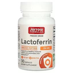 Натуральна добавка Jarrow Formulas Lactoferrin 250 mg, 30 капсул - мініатюра 1
